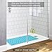 OTHWAY Non-Slip Bathtub Mat Soft Rubber Bathroom Bathmat with Strong Suction Cups (Blue)