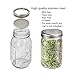 THINKCHANCES Food Safe,BPA Free Rust Resistant Stainless Steel Sprouting Screen Lids and Bands for Wide Mouth Mason Ball Canning Jars for Growing Organic Sprout Seeds at Your Home (Wide Mouth, 3 Pack)