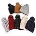 Paragon Winter Warm Knit Skull Hat Beanie Cap Fleece Lining Thick Slouchy Cable with pom