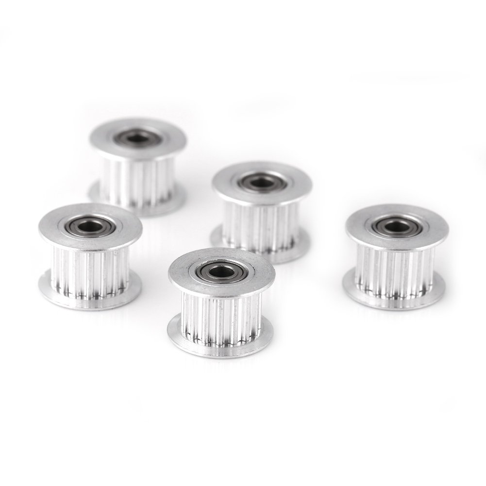 2GT Aluminum Timing Pulley for Printers - 3mm/5mm Bore, 16/20 Tooth or Toothless, Compatible with 6mm/10mm Belt Width - High-Quality Printer Accessories