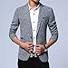 Benibos Mens Premium Casual One Button Blazer Slim Fit Coat Jacket (S, 5188Light Grey)