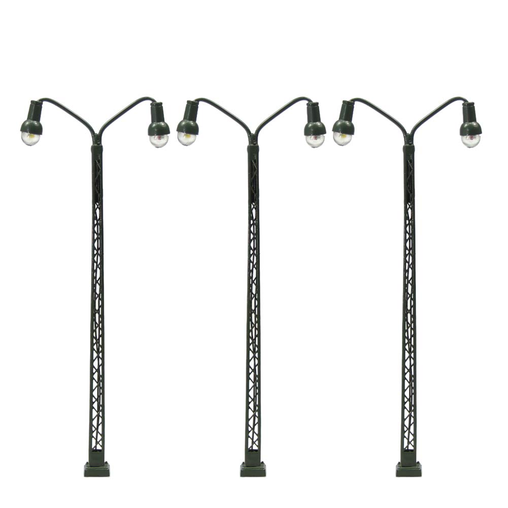 Evemodel 3 Model Railway Two-lights 1:100 Lattice Mast lamp Track light TT Scale Layout LQS42
