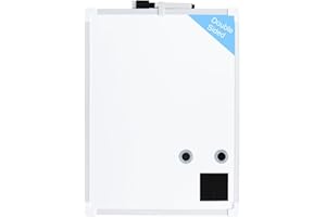GDMINLO Double-Sided Small Dry Erase Board, 14 x 11 inches Whiteboard for Students Teachers School Supplies Lapboards, Includes a Black Dry Erase Marker