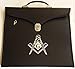 Zest4Canada Masonic Regalia Black File Case for WM/MM Apron with Hard Handle & G Logo