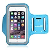 iPhone 6s Plus / iPhone 6 Plus Armband, MoKo Sweatproof Sports Armband Workout Running Arm Band for iPhone 6S Plus, 6 Plus, Galaxy Note4, J7, Honor 5X, BLU 5.5, Light Blue(Fits Arm Girth 10.8