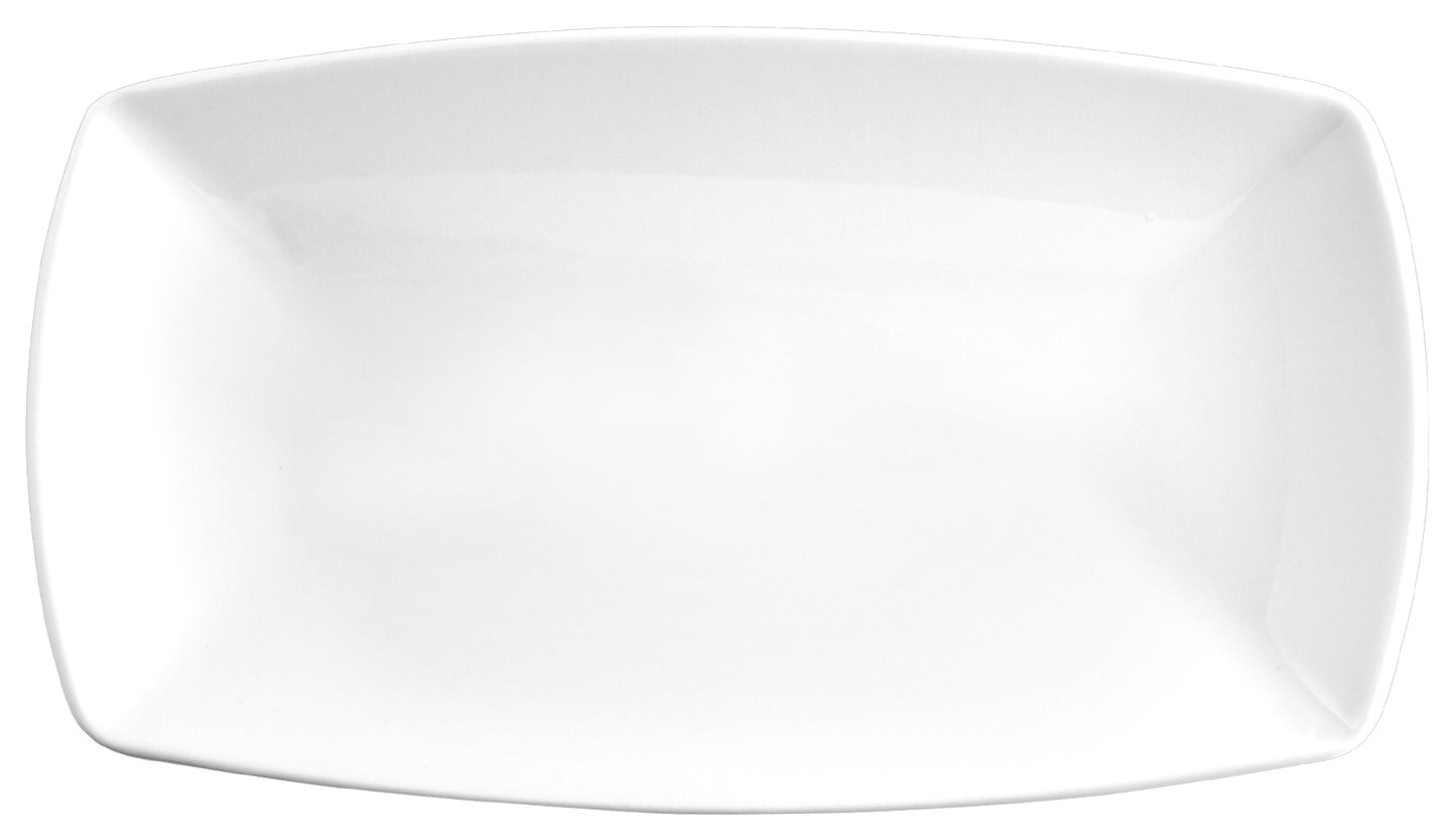Saturnia Tokio Rectangular Plate, Porcelain, White, 19 x 30 x 3 cm