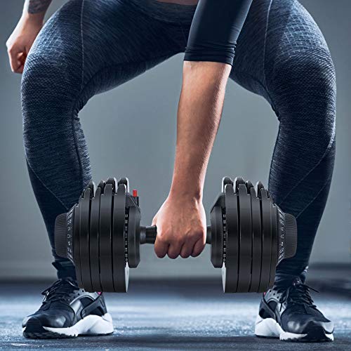 Merax Deluxe 55, 71.5 Pounds Adjustable Dumbbell, 5in1 Dumbbell 1555lb, 1171.5lb Adjustable