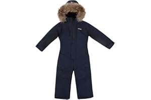 Snowsuit for Kids Boys 𝗪aterproof Hooded Ski Jacket and 𝗦𝗻ow Bib 2 Piece Winter Thicken Warm Windproof Sets