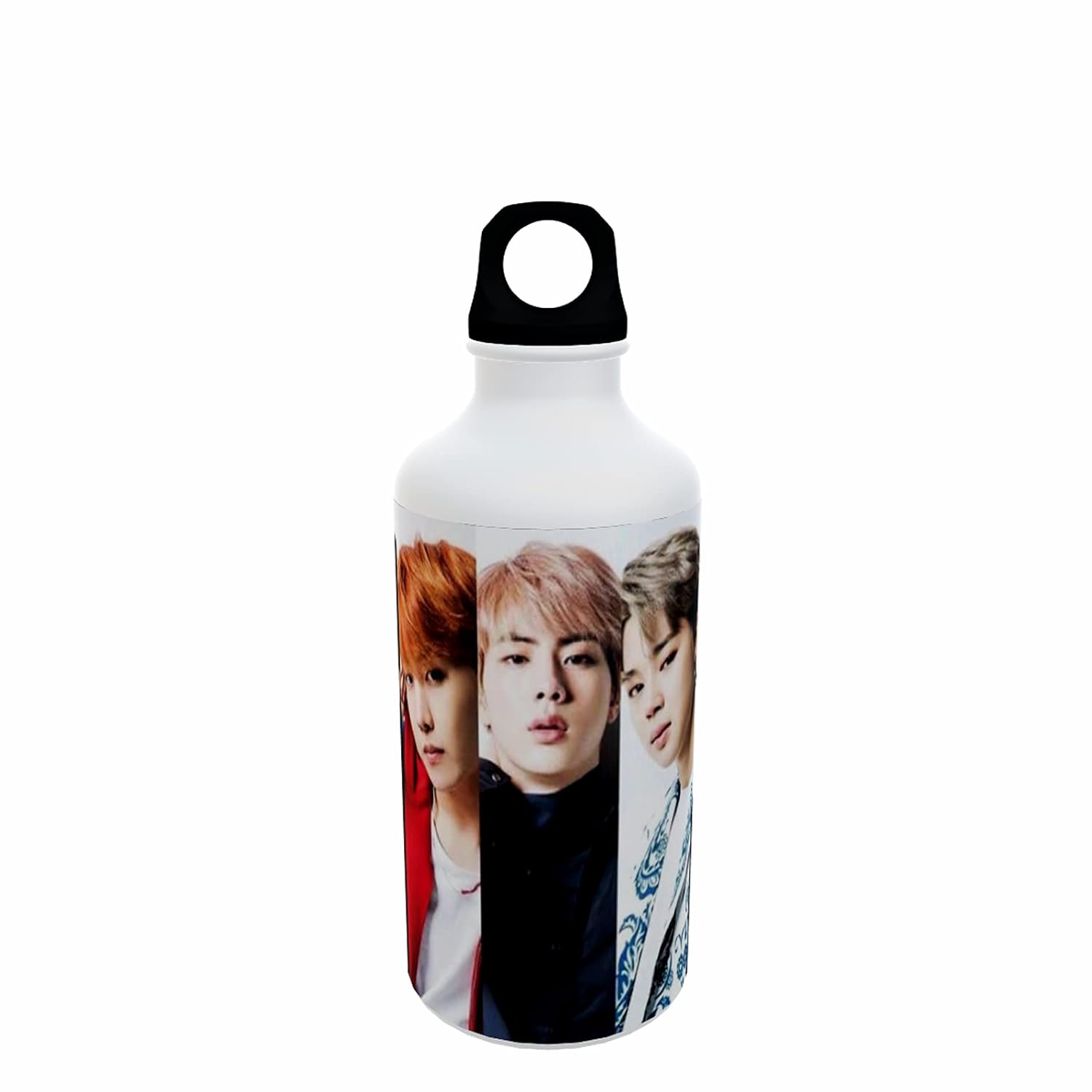 D Square BTS Bangtan Sonyeondan Printed Aluminium Sipper Water Bottle DSSBTSWT116 white 1 Piece