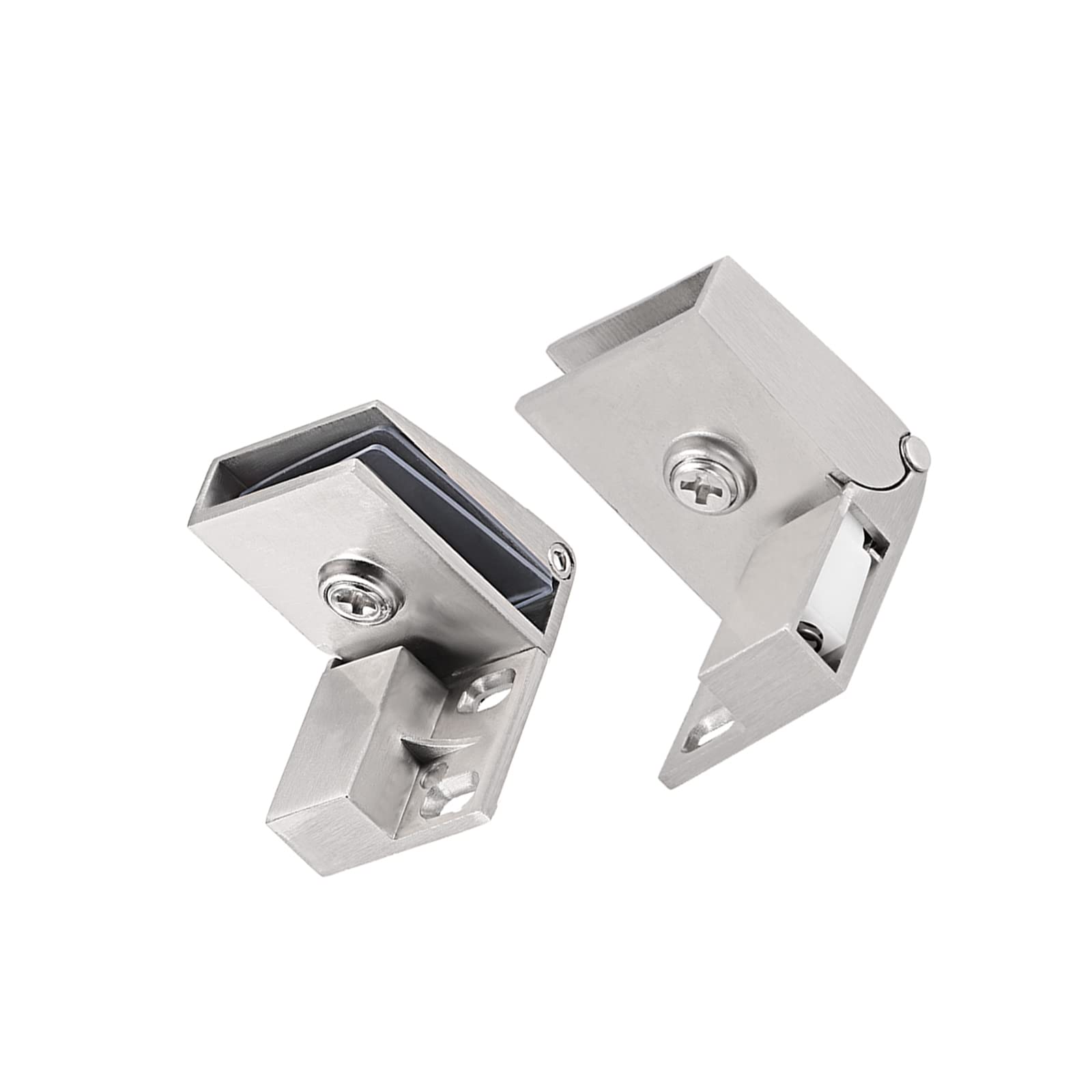 METALLIXITY Glass Door Hinge, (3mm-5mm Glass Thickness) 1Pair, Glass Hinge Clamps - for Wine Cabinet Display Cabinet Bathroom Gate