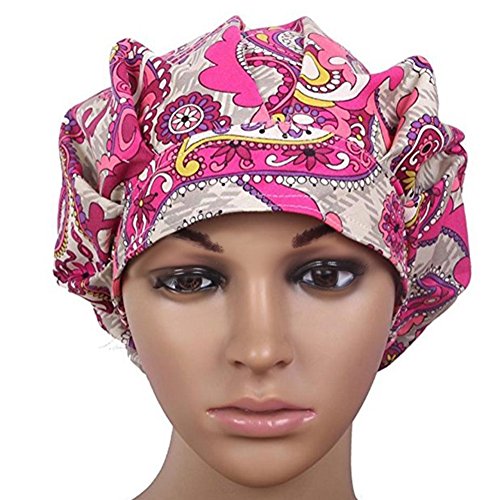 Potato001 Floral Print Scrub Cap Hospital Medical Surgical Surgery Hat For Doctor Nurses