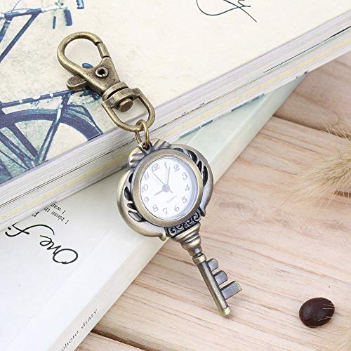 New Fashion Antique Retro Alloy Key Shaped Pendant Pocket Watch Key Chain ZS