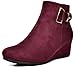 DREAM PAIRS LANG Women's Stylish Winter Faux Fur Lining Side Zipper Low Wedge Heel Booties Shoes