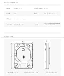 CPU Water Block -AMD Socket AM5, AM4 - Ryzen