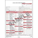 20 Annual Vehicle Inspection Report, 3-Ply, Carbonless