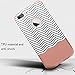 BENTOBEN for iPhone 7 Plus Case, Slim Three Layer Shockproof Bumper Soft Silicone Cover Case for iPhone 7 Plus 5.5 Inch (Patented Pattern), Rose Gold