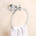 Mancel Crystal-Series Brass Towel Ring, Chrome