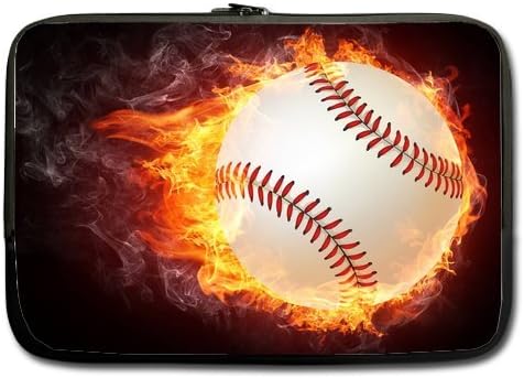 Baseball Water Resistant Neoprene Laptop Sleeve 13-13.3 Inch Notebook Computer Bag Case Cover(Twin Sides)