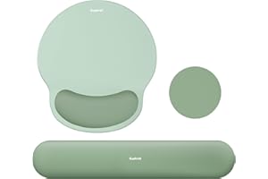 Sushret Mouse Pad and Keyboard Wrist Rest, 3-in-1 Gel Memory Foam Ergonomic Mouse Pad with Wrist Rest Set, Gaming Mousepad Ar