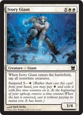 Magic: the Gathering - Ivory Giant (19) - Modern Masters