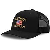 Custom Mesh Cap Hat Embroidered Vietnam Veteran War B Embroidery Trucker Hats for Men & Women Cotton