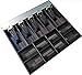 APG Standard- Duty 16” Electronic Point of Sale Cash Drawer | Vasario Series VB320-BL1616-B10 | Printer Compatible | Plastic Till with 5 Bill/ 8 Coin Compartments | Black
