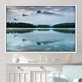 signwin Framed Canvas Wall Art Calming Waters Aerial...