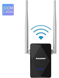 GALAWAY G308 300Mbps WiFi Router Repeater Signal Amplifier Wireless Range Extender Support Encryption WEP/WPA/WPA2 Network Signal Booster with 2.4GHz External Antennas