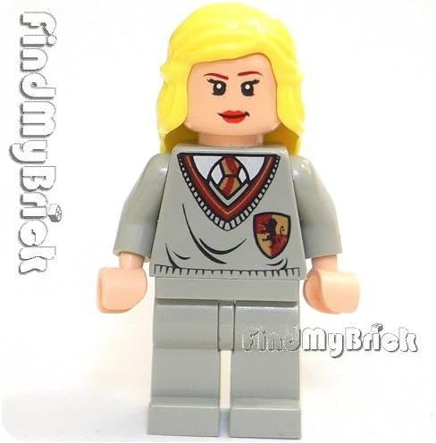 HP126 Lego Harry Potter Gryffindor Uniform Minifigure with Female Head &amp; Bright Light Yellow Girl Hair (NEW Lego Sold Loose as Image Show)