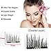 No Glue Dual Magnetic Eyelashes 0.2mm Ultra Thin Magnet Lightweight & Easy to Wear Best 3D Reusable Lashes Extensions (2 pairs with Tweezers) (black2)