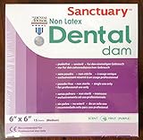 (BUY 1 GET 1 FREE NON LATEX) SANCTUARY DENTAL DAM MINT (MEDIUM) 15 SHEETS (6X6, PURPLE) (PURPLE)