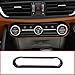 TOOGOO Carbon Fiber for Alfa Romeo Giulia Stelvio 2016 2017 2018 Abs Chrome Center Air Conditioning Adjustment Frame Trim Car Accessory