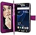 Abacus24-7 Galaxy S7 Edge Case [Mirror Wallet] with Flip Cover, Purple
