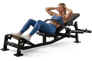IDEALHOUSE Hip Thrust Machine with Adjustable Footboard, 630 LB Glute Bridge Trainer with Weight Holder, Heavy-Duty Home Gym 
