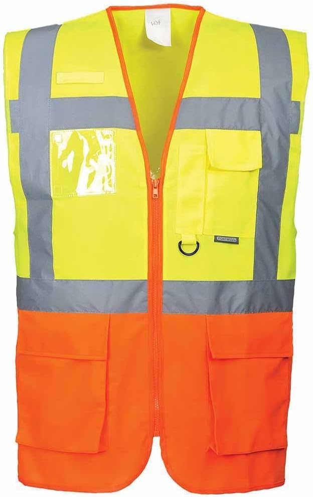 Portwest Prague Executive Vest, Size: M, Colour: Yellow/Orange, S376YORM, Yellow / Orange