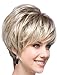 Tsnomore Chic Blond with Black Root Short Women Bob Wig