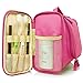 HOKEEPER Waterproof Toiletry Bag for Women - Travel Cosmetic Bag Makeup Organizer Heavy Duty Shower Bag Hanging Dopp Kit - Large Size: 10.2 x 4.5 x 8.5 Inch (Pink)