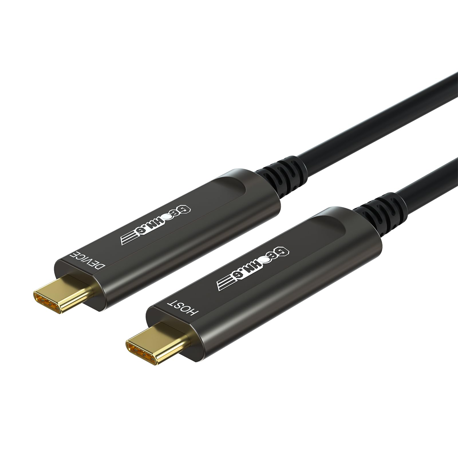 Photo 1 of GeoHN.G USB C to C Fiber Optic Cable 15M/50FT, USB 3.2 10Gbps Long Distance Data Transfer USB C Extension Cable for VR, Camera, Mini PC, Laptop, Webcam, Printer and More
