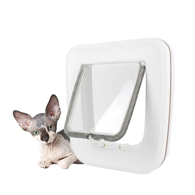 JFJL Pet Door With 4 Way Lock For Cats&Dogs(Outer Size 25.5Cm×