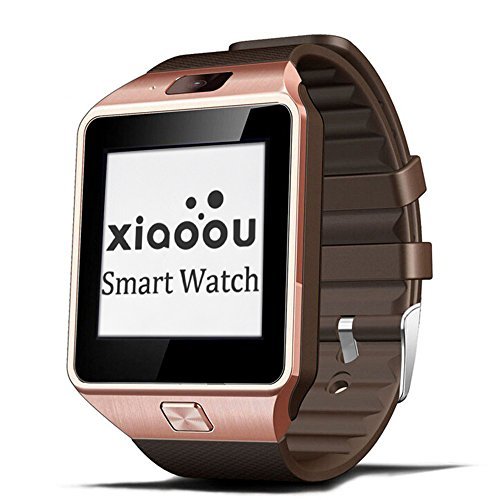 DZ09 Bluetooth Smart Watch Phone - 321OU Smartwatch with Camera Pedometer Support SIM Card TF Card for iPhone IOS Samsung LG Android Smartphones (Gold 1)