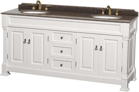 Wyndham Collection Andover 72 Double Bathroom Vanity In White
