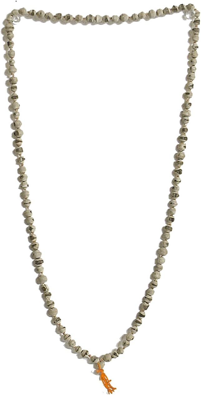 SwadesiBuyzzar 108 Beads Prayer Tulasi Mala 10 X 5 2 Color: Cream