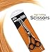 Professional Barber Hair Cutting Scissors/Shears (6.5 Inches) with Fine Adjustable Tension Screw and Detachable Finger Rest - Black