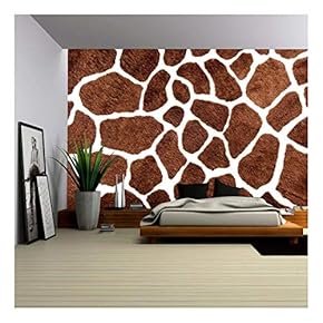 Giraffe Skin Pattern for Background - Removable Wall Mural | Self-Adhesive Large Wallpaper - 66x96 inches