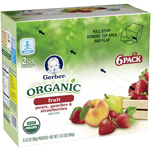 Gerber Organic 2nd Food Pouches, Fruit and Veggie Variety Pack 1, 3.5