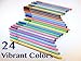 Fineliner Color Pen Set (24 COLORING PENS) Primary, Secondary & Neon Colors, Ultra Fine Metal Clad Tip - 0.4mm Colored Fine Liner Sketch Drawing Pen, Porous Point Marker