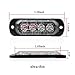 4PCS Ultra Thin Red&Blue 4LEDs Warning Emergency Caution light Flash Strobe Light Bar Surface Mount For Car Van Truck Jeep Pickup,Motorcycle