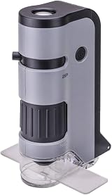 Carson MP-250 MicroFlip 100-250x Pocket Microscope Grey view 5