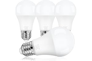 ASOMST 4-Pack A19 LED Light Bulbs, 100W Equivalent LED Bulb, 5000K 1100Lumen Light Bulb 11W, Non-Dimmable E26 Frosted Lighting, CRI 85+, No Flicker