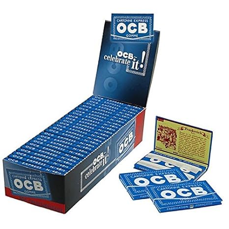 OCB 16730 Blau Gummizug - Rolling Zigarettenpapier, blau, 2 Pakete